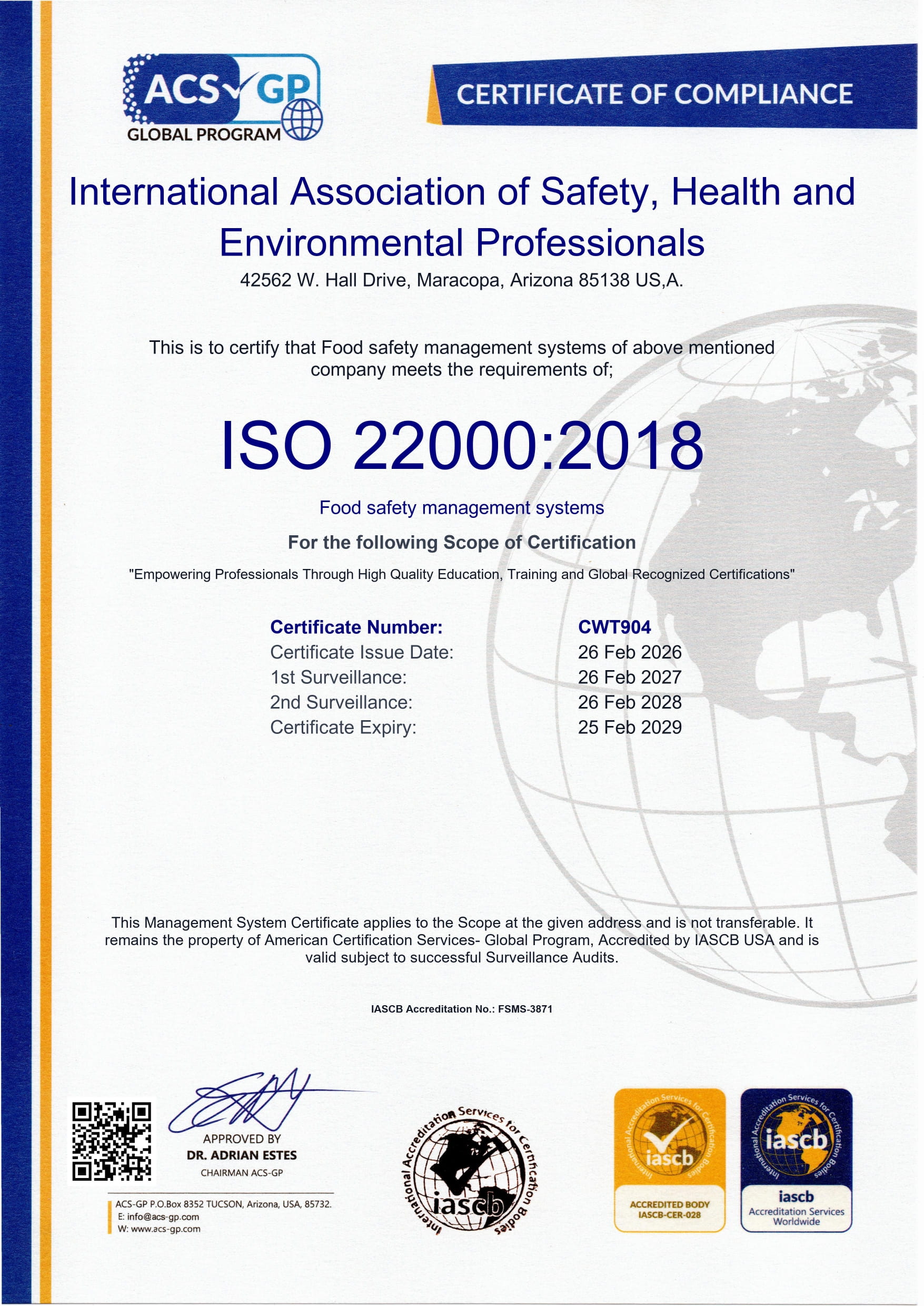 Industrial Hygiene Specialist